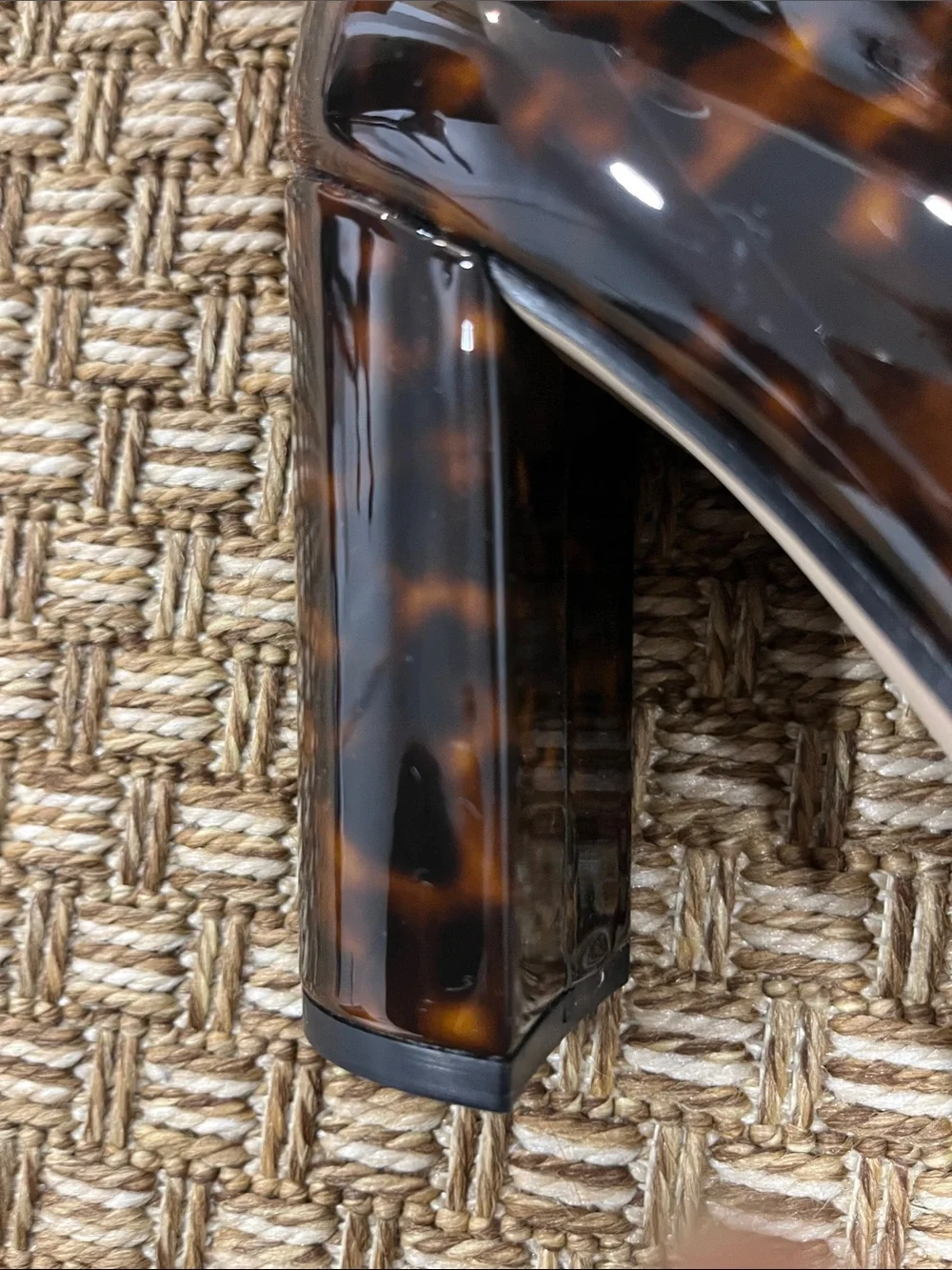 Nine West Tortoiseshell Patent Mary Jane Pointed Pumps - Brown/Black